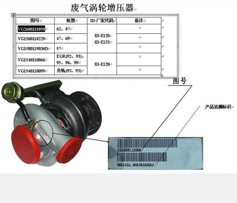 Steel Body ETS Component Compressor for Sinotruk HOWO Turbo Wd615.47 Engine Vg1560118229