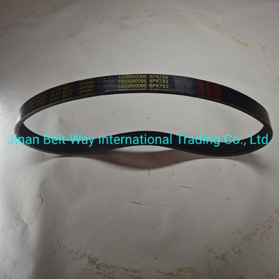 Wheel Driving System Parts Sinotruk HOWO Truck Fan Belt 6pk783 Vg1500090066 in Black