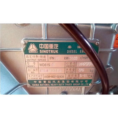After-sales Service Online Support HOWO 371PS Hw47100502 Wd615.47 371HP Engine Good